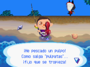 Pescando un Pulpo en Animal Crossing: Wild World