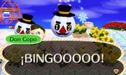 Don Copo celebrando que el jugador ha hecho bingo