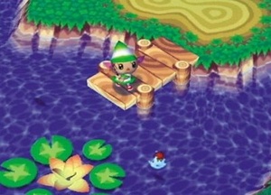 En el lago de Animal Crossing: Población: ¡en aumento! también hay un pequeño muelle para poder pescar mejor y llegar más lejos con la caña.