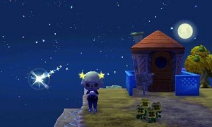 Una estrella fugaz atraviesa el cielo y el jugador pide un deseo...