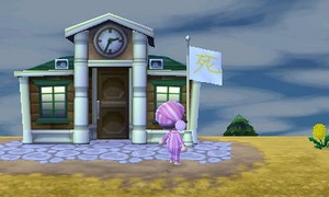 El ayuntamiento, más pequeño, la bandera se pondra en la estación (donde la cambiaremos) en el ayuntamiento y en la lancha del capitan
