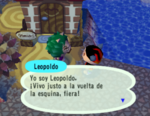 Conociendo a Leopoldo en Animal Crossing.