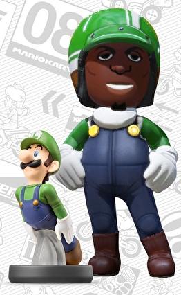 Archivo:Mii usando el atuendo de Luigi - Mario Kart 8.jpg