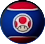 Pelota de tenis con un diseño temático de Toad.