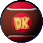 Pelota de tenis con un diseño temático de Donkey Kong.