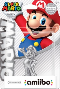 Embalaje americano del amiibo de Mario - Edición plata - Serie Super Mario.jpg