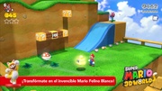Mario junto a una campana de invencibilidad otorgada por el amiibo.