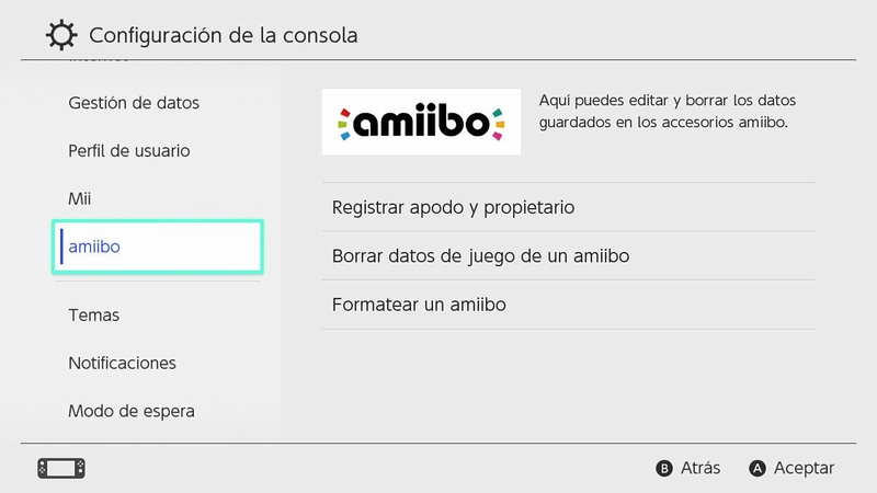 Archivo:Pantalla de opciones de Nintendo Switch.jpg