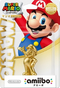Embalaje japonés del amiibo de Mario - Edición oro - Serie Super Mario.jpg
