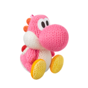 amiibo de Yoshi de Lana/tejido rosa.