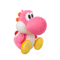 Amiibo Yoshi de lana rosa - Serie Yoshi's Woolly World.png