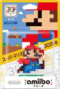 Embalaje japonés del amiibo de Mario (Colores Modernos) - Serie 30 aniversario de Super Mario Bros.jpg