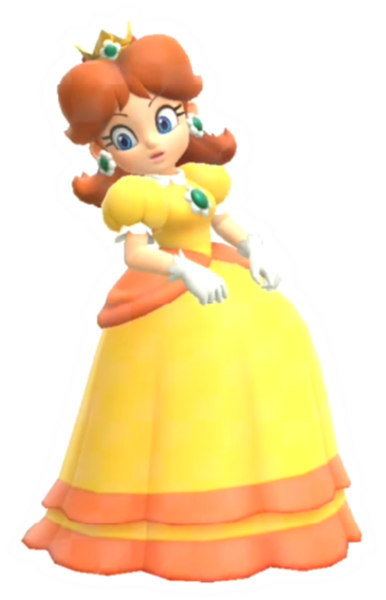 Archivo:Calcomanía brillante de Daisy - Super Mario Party.png