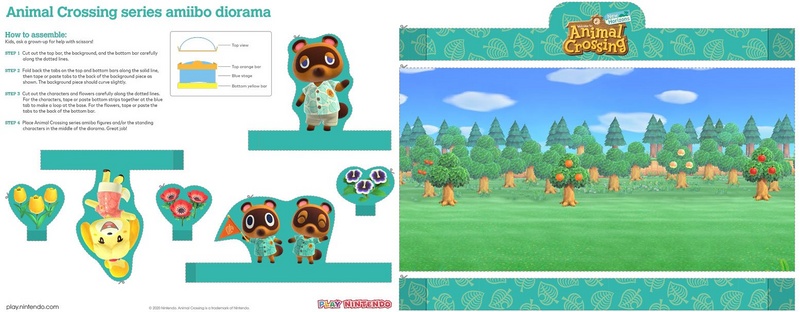 Archivo:Piezas del diorama de Animal Crossing series amiibo diorama.jpg