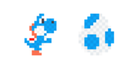 Traje de Yoshi de lana azul claro - Super Mario Maker.png