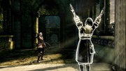 Imagen oficial donde un jugador aliado usa el gesto Alabado sea el sol.