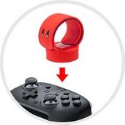 Infografía de la funcionalidad Power-Up Band en un Nintendo Switch 2 Pro Controller.