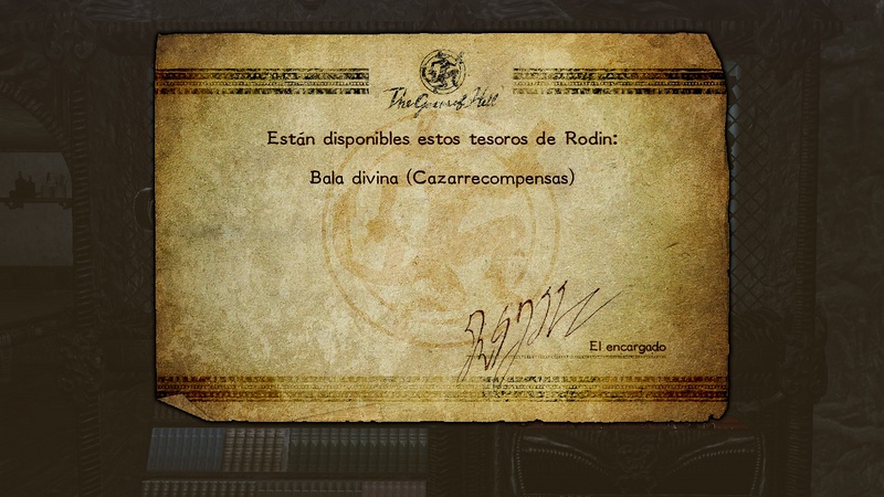 Archivo:Mensaje de desbloqueo de la Bala divina Cazarrecompensas - Bayonetta 2.jpg