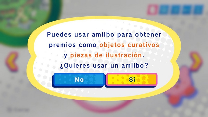 Archivo:Mensaje al seleccionar la opción de amiibo - Kirby Star Allies.jpg