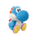 Amiibo Yoshi de lana azul claro - Serie Yoshi's Woolly World.png