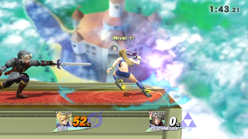 Archivo:Amiibo subiendo de nivel en combate - Super Smash Bros. for Wii U.jpg