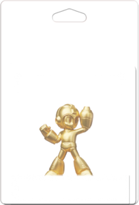 Embalaje americano del amiibo de Mega Man (Edición oro) - Serie Super Smash Bros..png