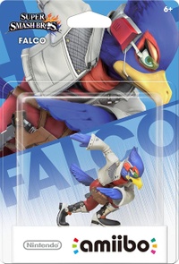 Embalaje americano del amiibo de Falco - Serie Super Smash Bros..jpg