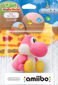 Embalaje americano del amiibo de Yoshi de lana rosa - Serie Yoshi's Woolly World.jpg