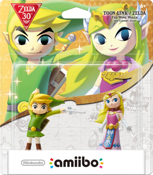 Archivo:Embalaje americano pack amiibo Toon Link y Zelda – The Legend of Zelda - 30 aniversario TLoZ.png