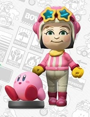 Mii con el atuendo de Kirby.