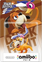 Embalaje japonés antiguo del amiibo del Dúo Duck Hunt/de Duck Hunt.