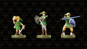 Imagen promocional de los tres amiibo de la serie The Legend of Zelda anunciados en el Nintendo Direct del 13/04/17.