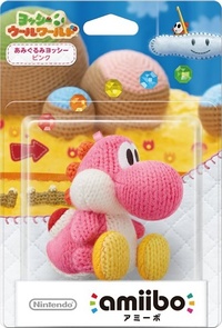Embalaje japonés del amiibo de Yoshi de lana rosa - Serie Yoshi's Woolly World.jpg