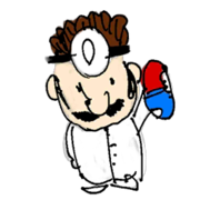 Retrato amiibo de Dr. Mario.