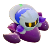 Cursor del menú principal con el conjunto de Meta Knight y la estrella oscura.