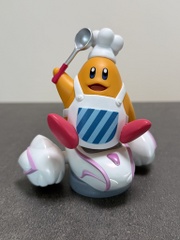 Imagen de la vista trasera del amiibo. Tomada por Masahiro Sakurai[1], director de Kirby Air Riders.