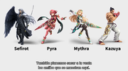 La confirmación de los planes para hacer figuras de Sefirot, Pyra, Mythra y Kazuya.