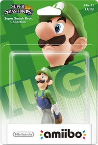 Embalaje europeo del amiibo de Luigi - Serie Super Smash Bros..jpg