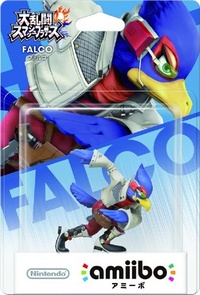 Embalaje japonés del amiibo de Falco - Serie Super Smash Bros..jpg