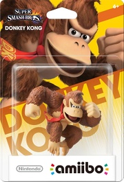Embalaje americano antiguo del amiibo de Donkey Kong.