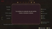 Pantalla que aparece al escanear un amiibo ya usado.