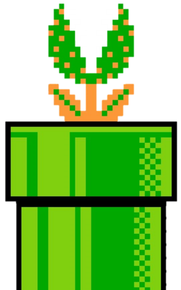 Archivo:Sprite de una Planta Piraña en Super Mario Bros..png