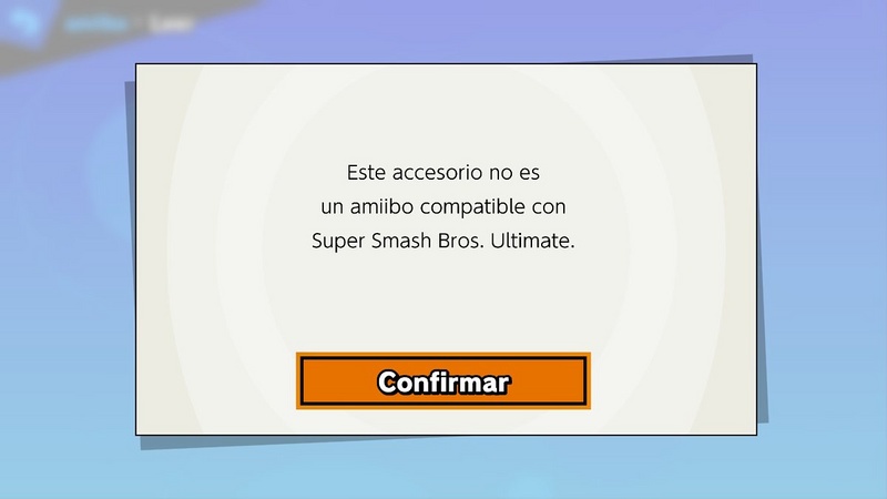 Archivo:Mensaje de error amiibo no compatible - Super Smash Bros. Ultimate.jpg
