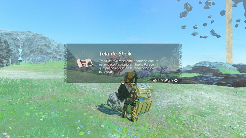 Archivo:Mensaje de obtención de la Tela de Sheik - The Legend of Zelda Tears of the Kingdom.jpeg
