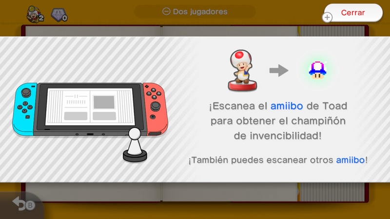 Archivo:Pantalla de escaneo de amiibo - Captain Toad Treasure Tracker (Nintendo Switch).jpg