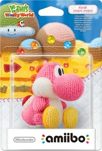 Embalaje europeo del amiibo de Yoshi de lana rosa - Serie Yoshi's Woolly World.jpg