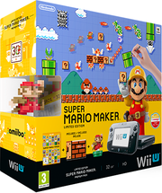"Premium Pack" con el amiibo de Mario - Colores clásicos, la consola Wii U, el juego Super Mario Maker y el libro de arte oficial del juego (Europa)