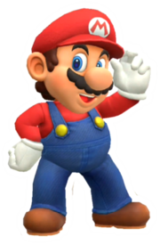 Calcomanía brillante de Mario.