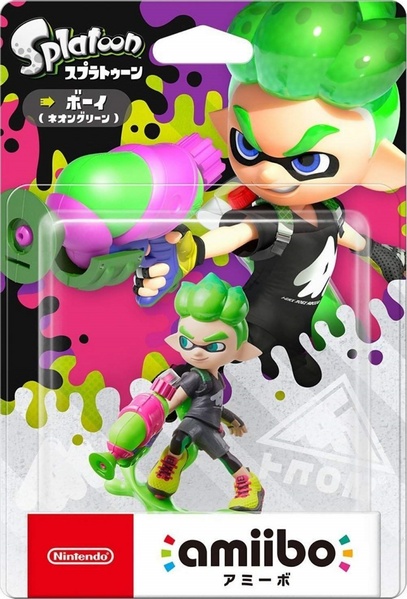 Archivo:Embalaje japonés del amiibo de Inkling chico (verde neón) - Serie Splatoon.jpg