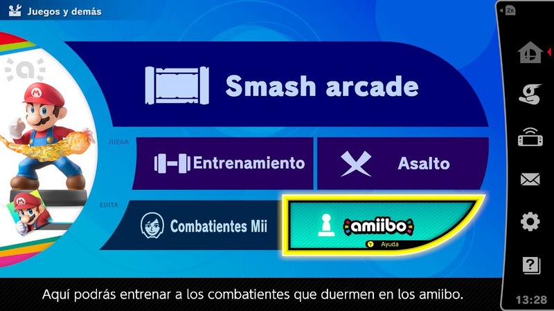 Archivo:Opción amiibo en el menú del juego - Super Smash Bros. Ultimate.jpg